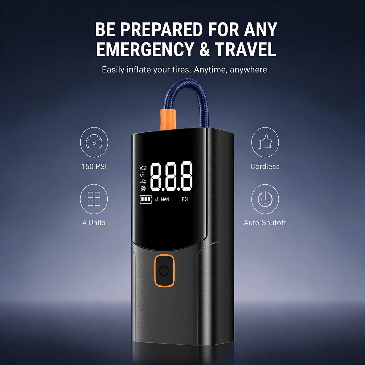 STSCELZ Portable Air Compressor Tire Inflator With Digital Display