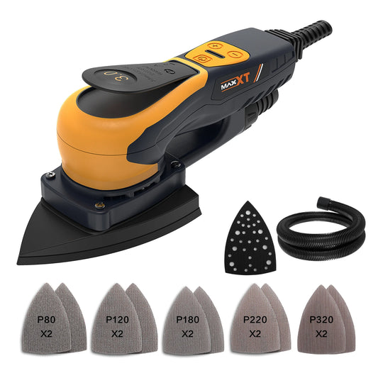MAXXT Mouse Sander, 350W Sander Tool with Advanced Dust Collection System, Low Vibration Detail Sander for Efficient Woodworking, Tight Spaces Sanding, and Polishing