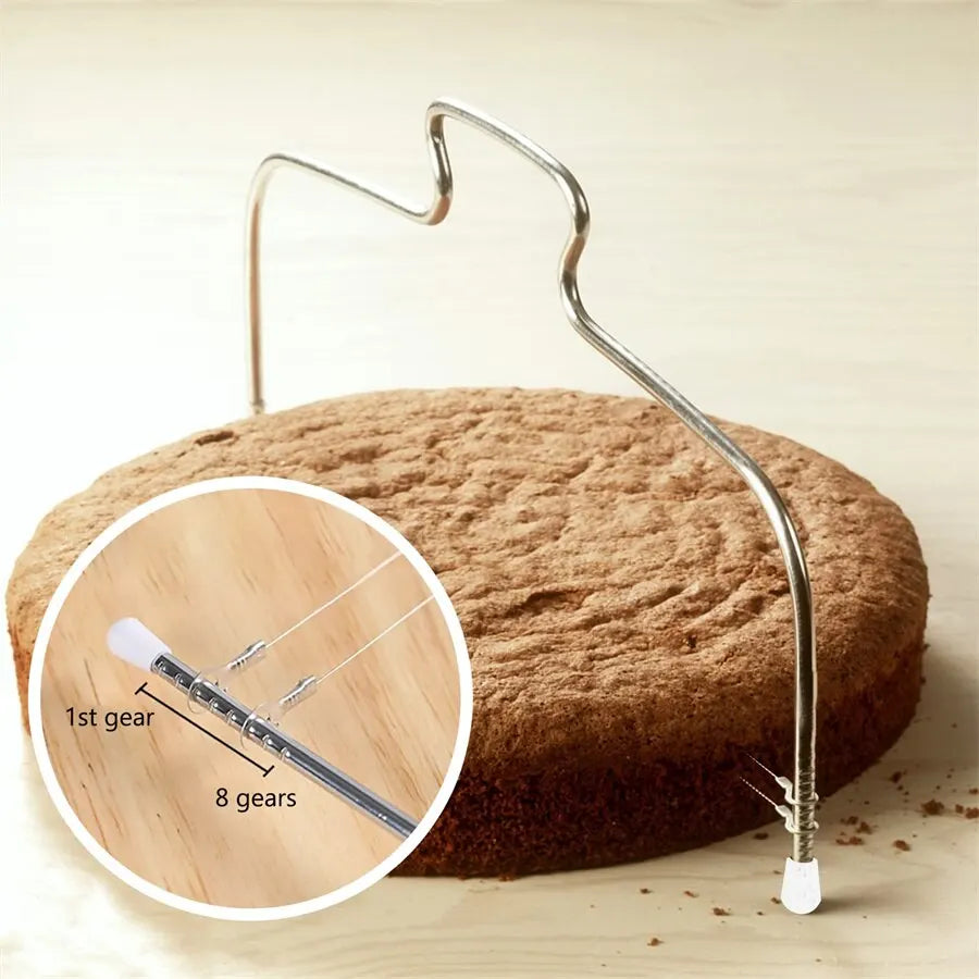 Double Wire Adjustable Cake Leveler Stainless Steel Decorating Tool