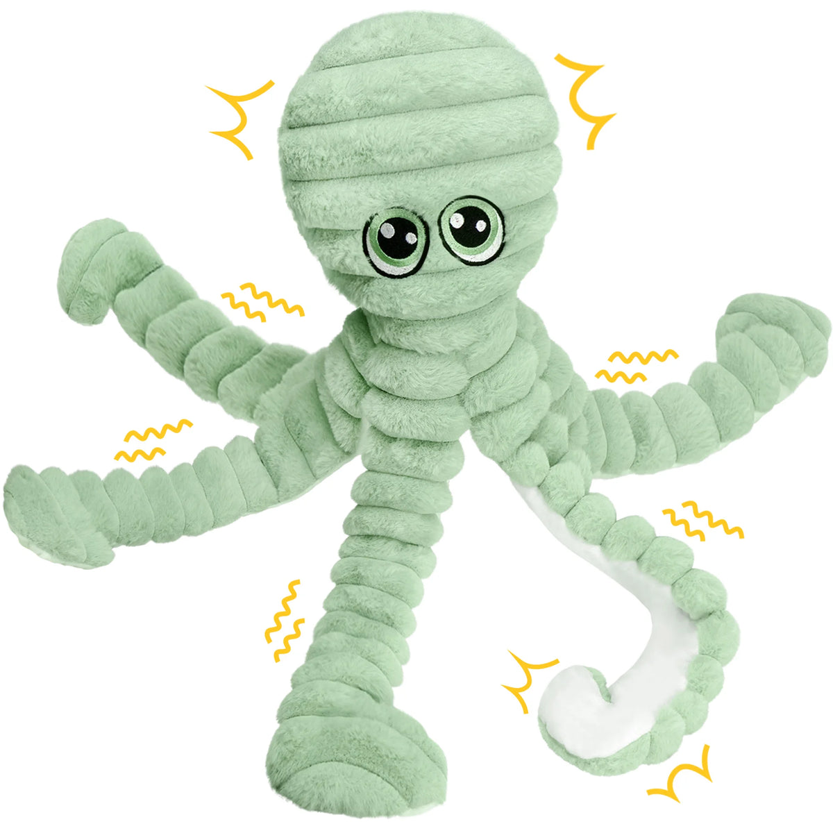 Octopus Design Pet Grinding Teeth Squeaky Plush Dog Toy