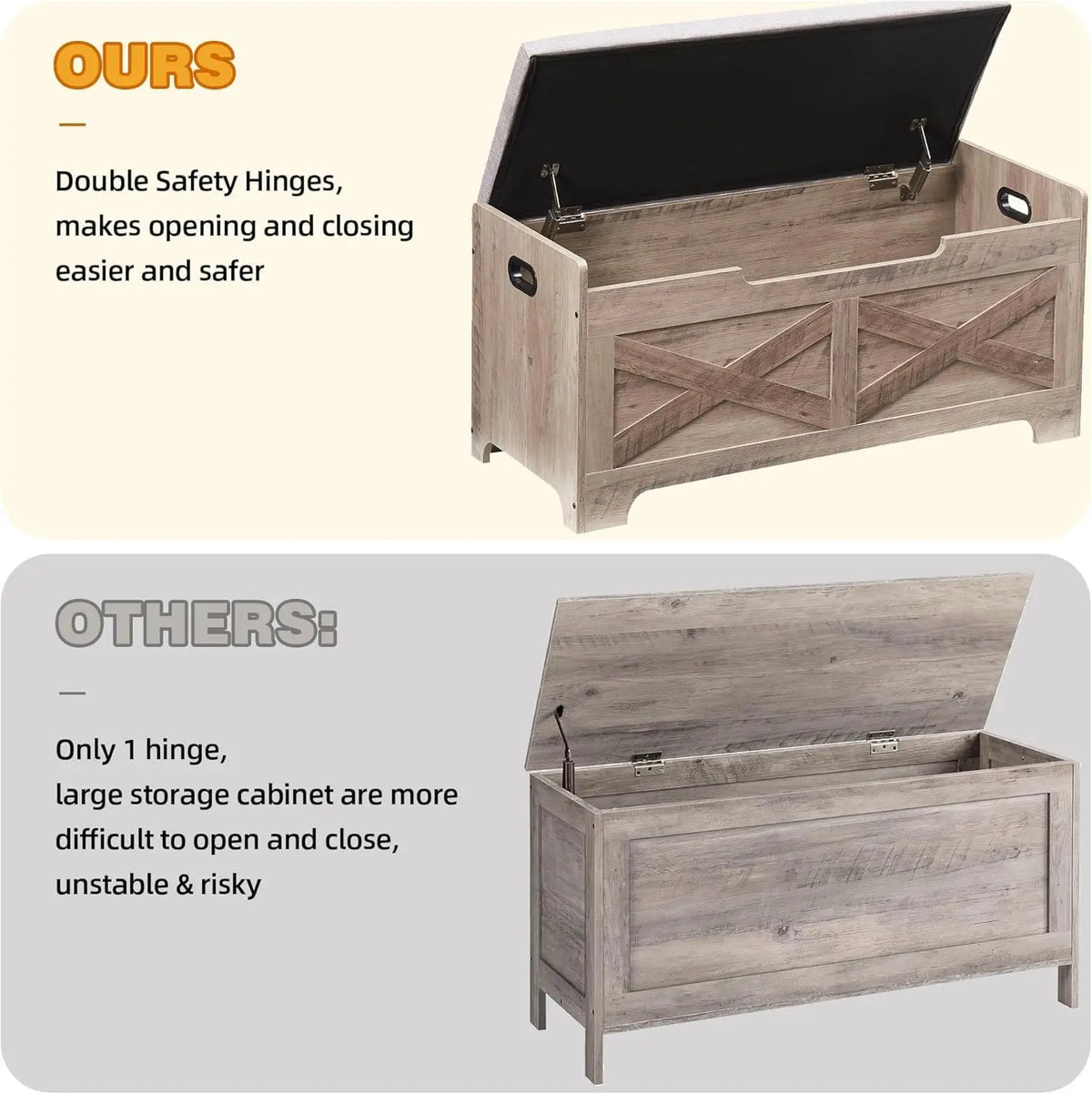 Twister.Ck Retro Wooden Storage Bench With Lift Top