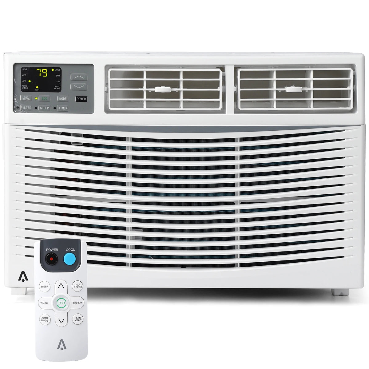 8000 BTU Smart Window Air Conditioner with Wifi, Remote &Control - 3-in-1 with Dehumidifier, 3 Fan Speeds, 24H Timer – for Bedroom, Office, or Home, Ultra Quiet & Efficient, Up to 350 Sq. Ft