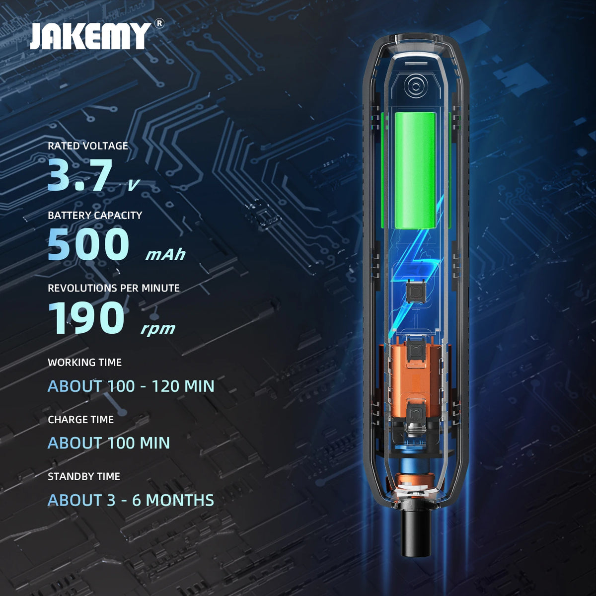 JAKEMY 180In1 Precision Screwdriver Set With Magnetic Bits Electric Or Manual
