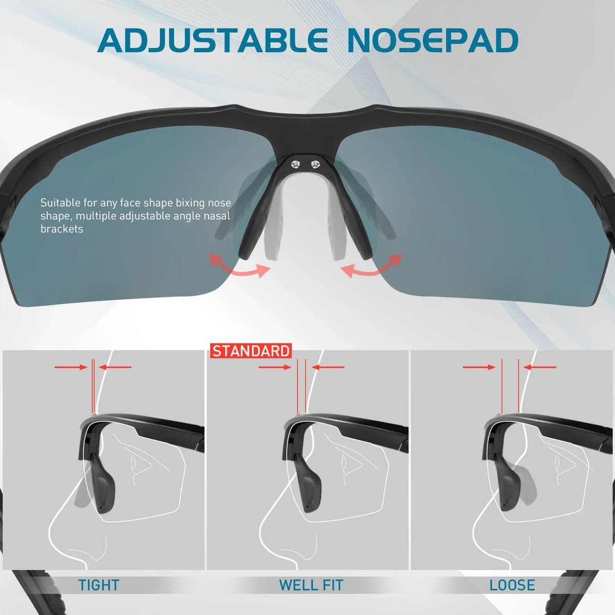 SCVCN Polarized Cycling Sunglasses UV400 Sports Eyewear for All Riders
