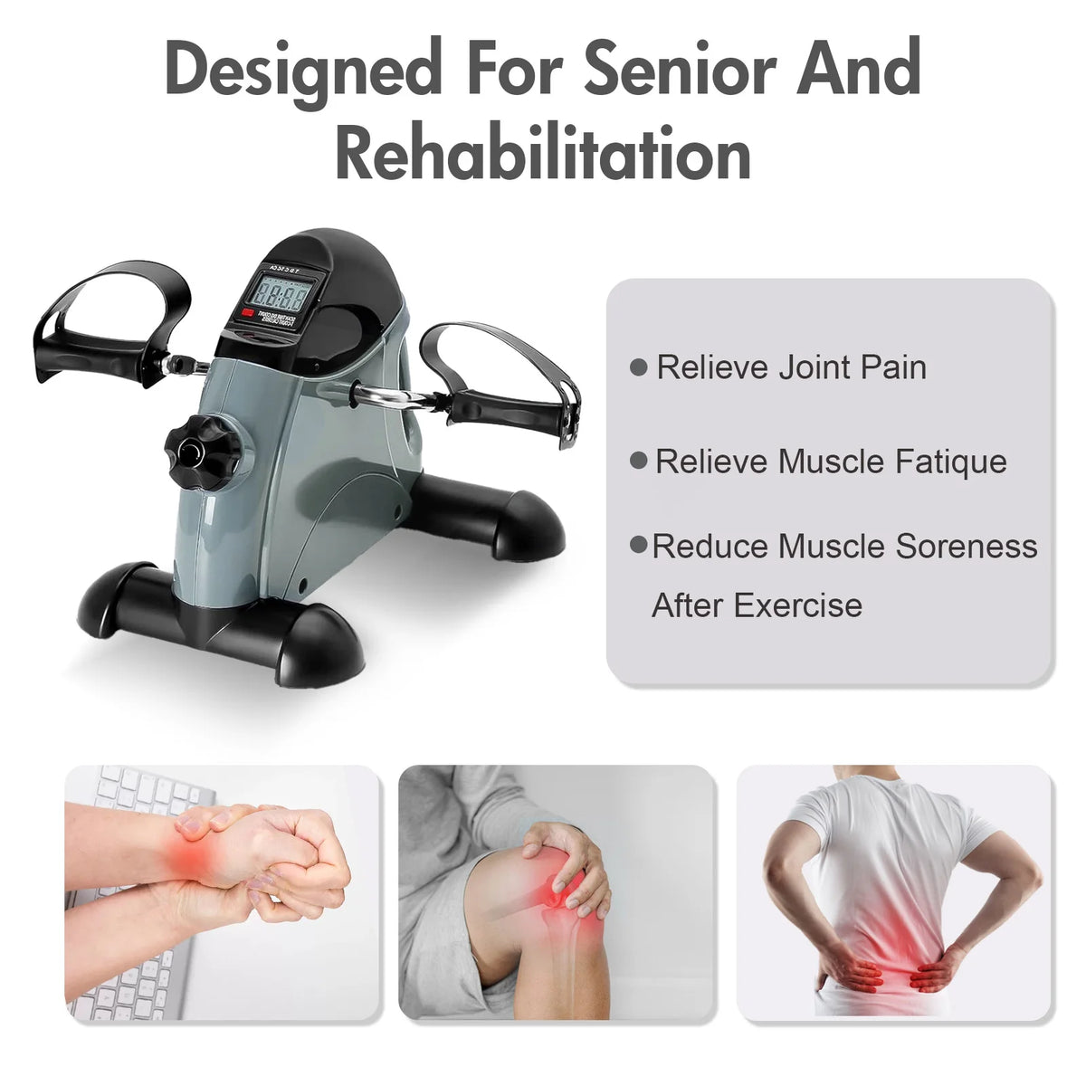 Mini Under Desk Pedal Exerciser Bike With Digital LCD Display