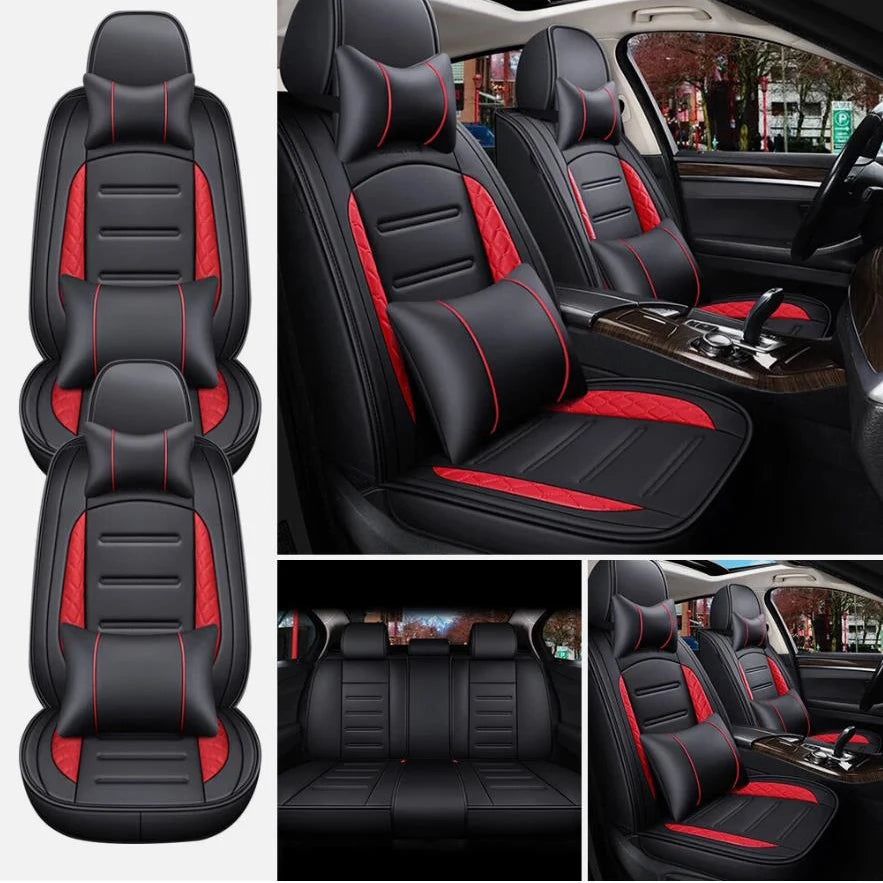 Leather Car Seat Covers Full Set for Honda with Cushions
