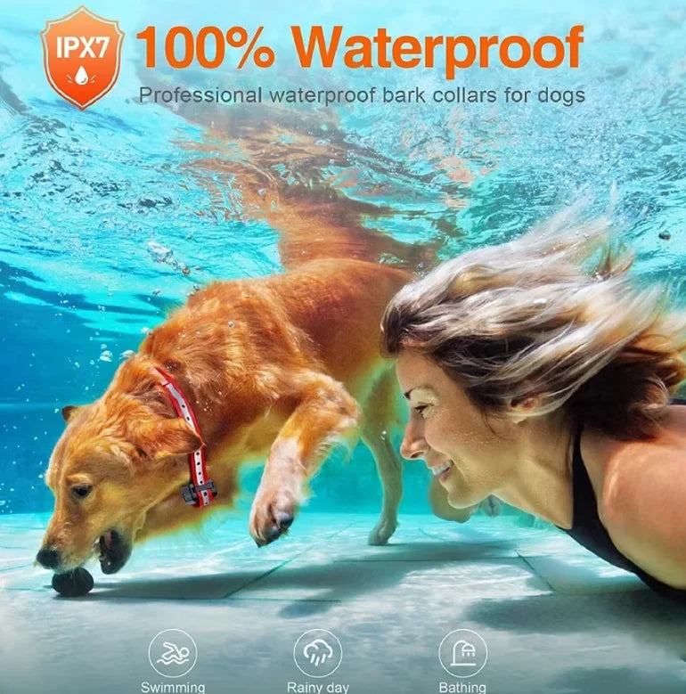 PaiPaitek Dog Training Collar Waterproof Rechargeable Remote Auto Mode
