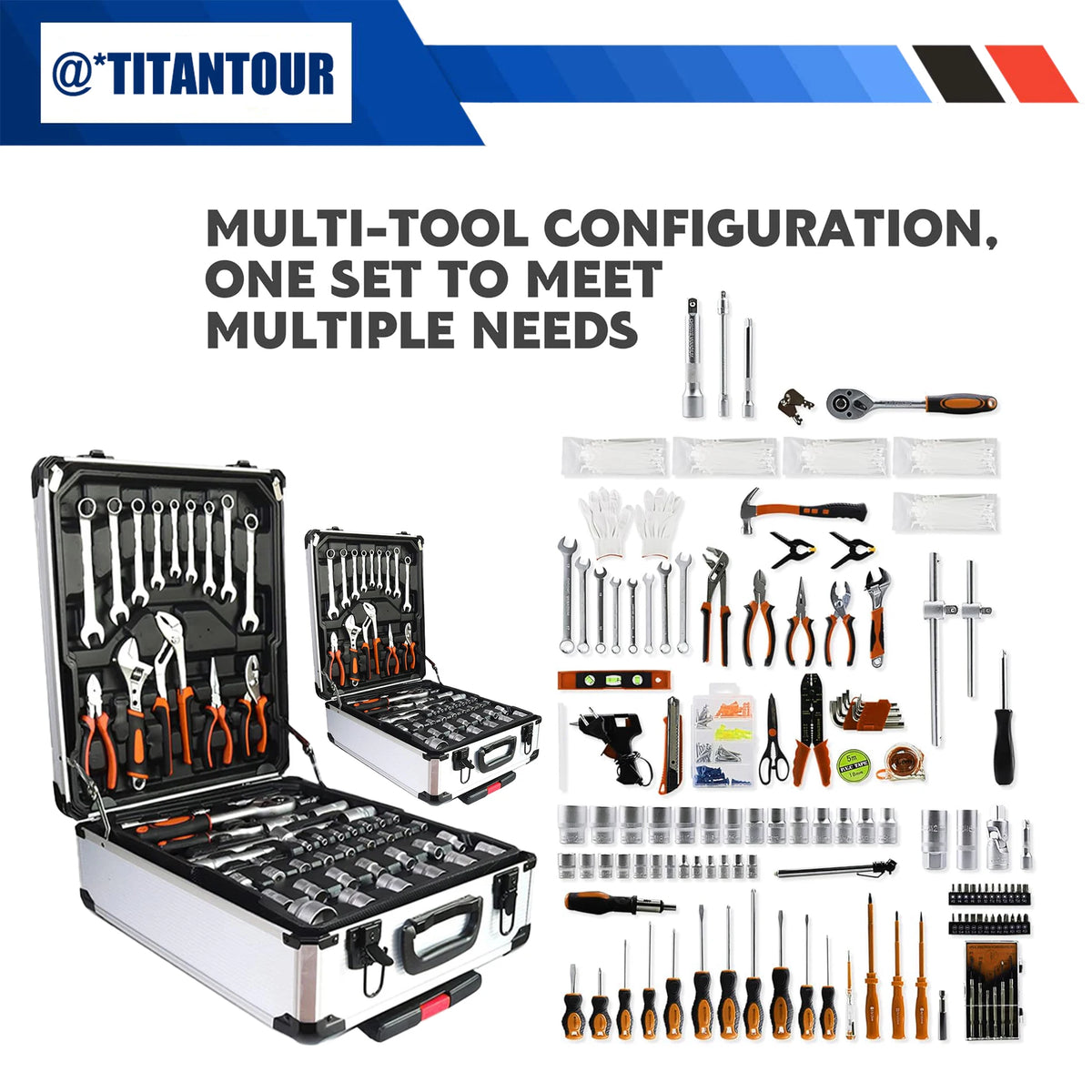 999-Piece Professional Industrial Repair Tool Set With Wrench