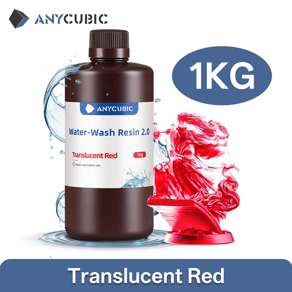 AnyCubic Water Washable 405nm UV Resin For 3D Printers