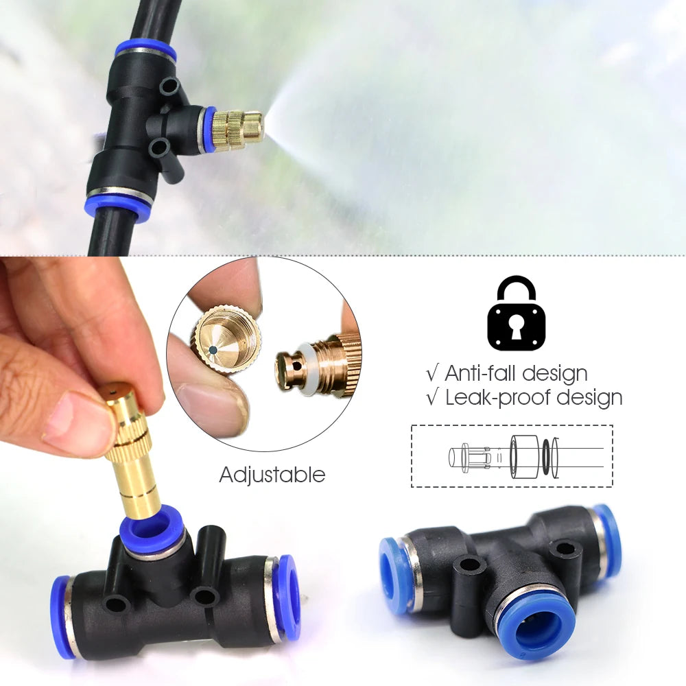 RBCFHI Garden Adjustable Mist Nozzle Irrigation System