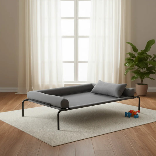 Elevated Dog Bed With Breathable Mesh And Steel Frame