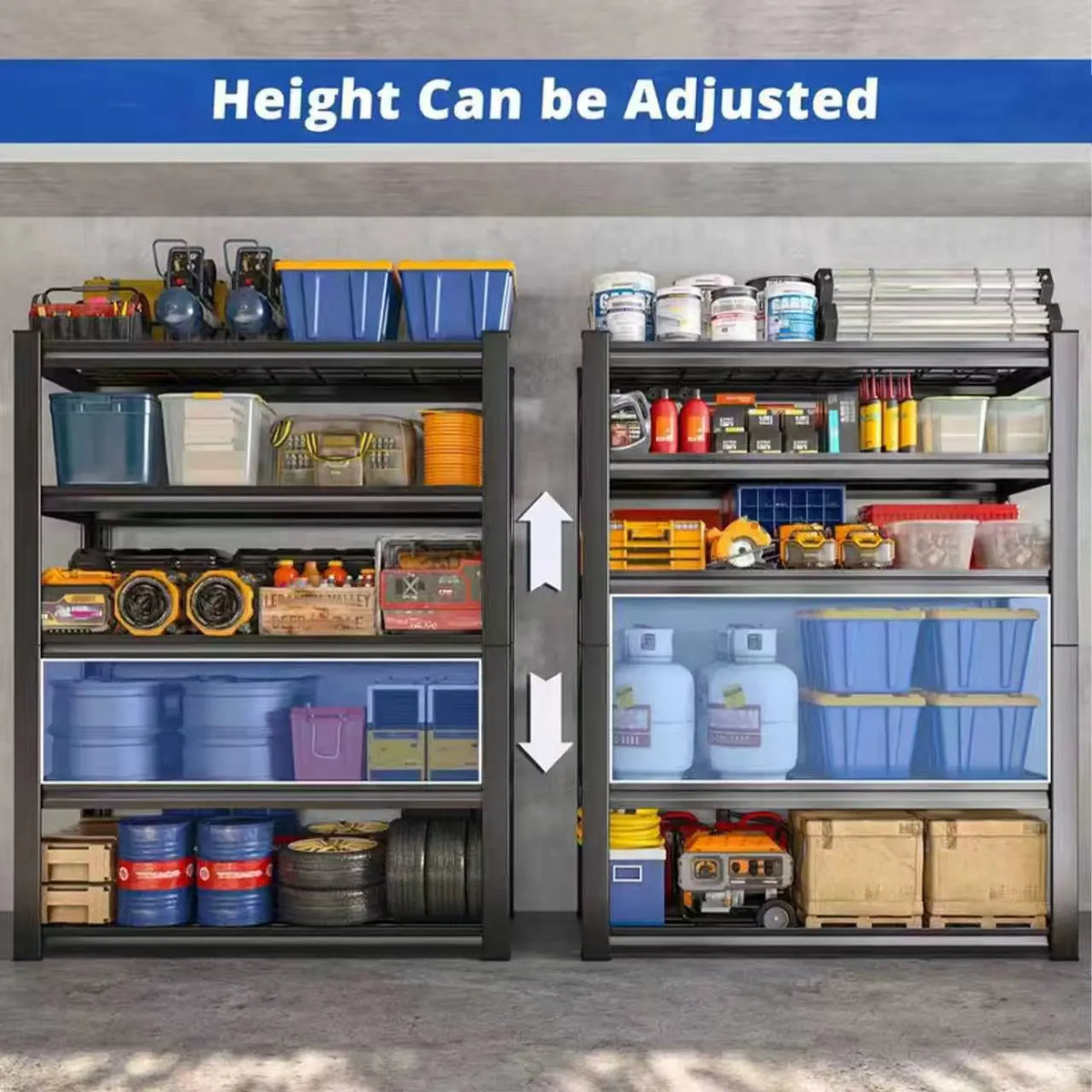 Sarenzoon Adjustable Metal Commercial Storage Rack Shelving