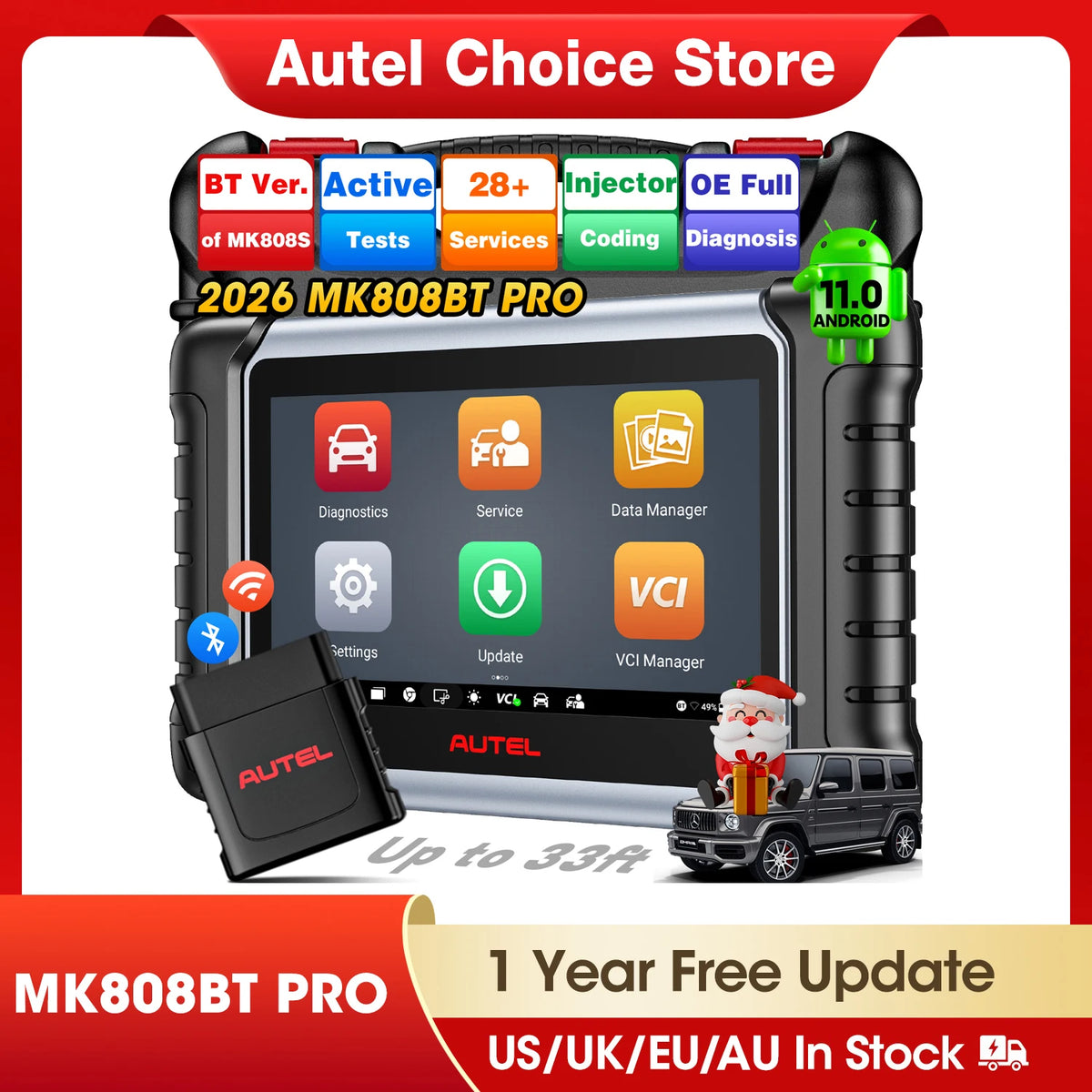 Autel MaxiCOM MK808BT PRO Car Diagnostic Tool Bluetooth OBD2 Scanner