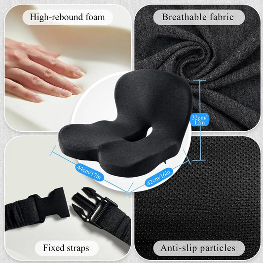 L Shaped Memory Foam Seat Cushion For Office Car Comfort