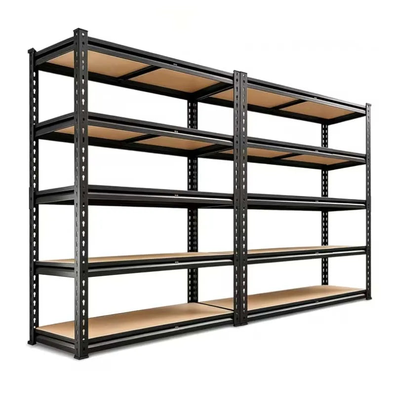 Adjustable Heavy Duty Five Tier Storage Rack With Wood Deck