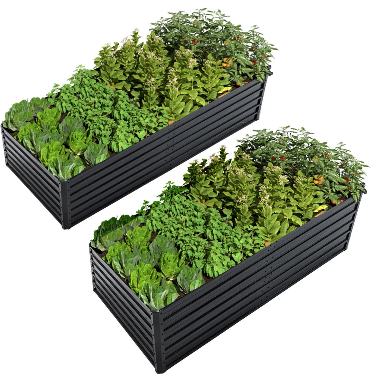 Rustproof Steel Raised Garden Bed Planter With Drainage
