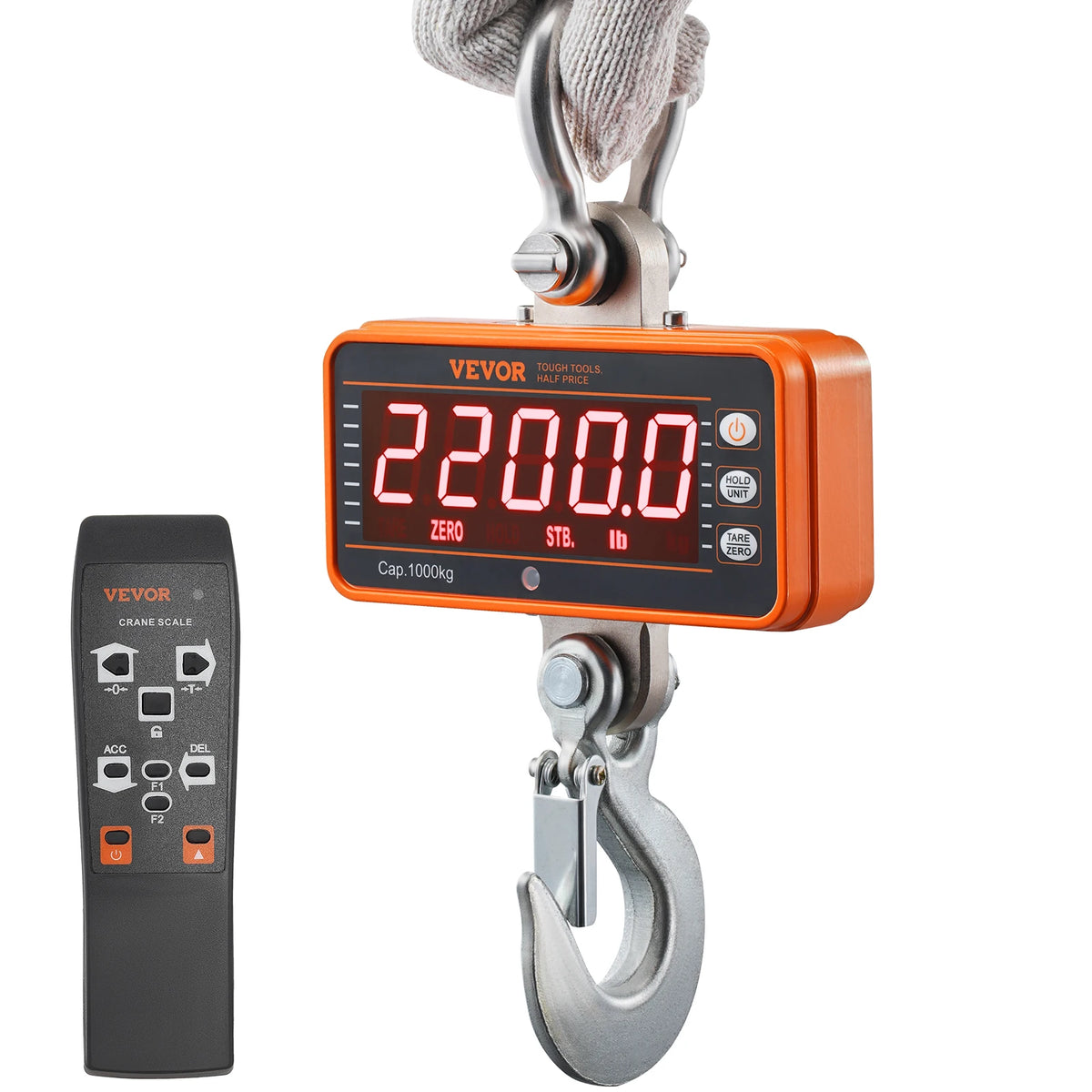 SucceBuy 1000 Kg Digital Crane Scale With Remote Control LED Screen