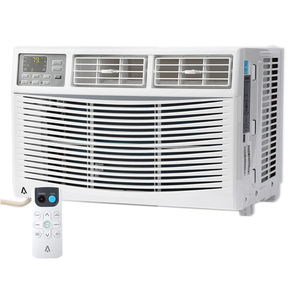 8000 BTU Smart Window Air Conditioner with Wifi, Remote &Control - 3-in-1 with Dehumidifier, 3 Fan Speeds, 24H Timer – for Bedroom, Office, or Home, Ultra Quiet & Efficient, Up to 350 Sq. Ft