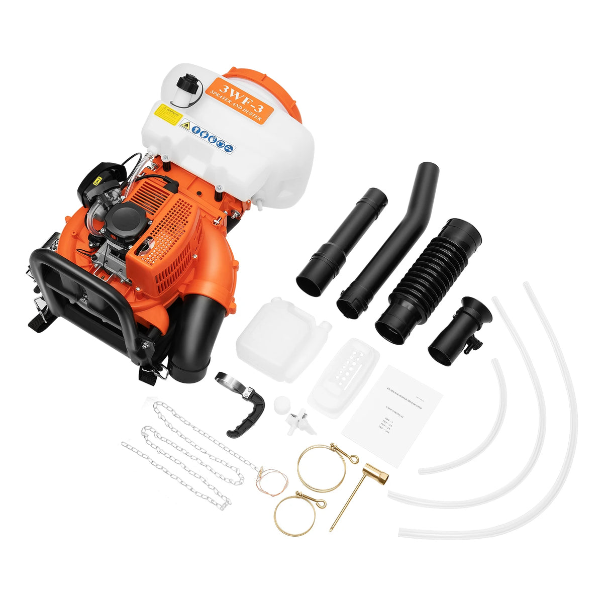 Gas Powered Sprayer, 41.5CC 2.13KW Backpack Gas Fogger Sprayer, 7500RPM 2-Stroke Motor Mister Duster Garden Backpack Blower with Detachable Tubes for Garden Spraying Yard