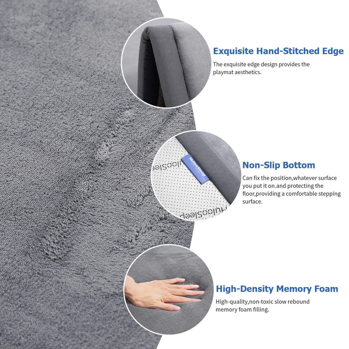 PaPaMat Memory Foam Playpen Carpet With Non Slip Backing