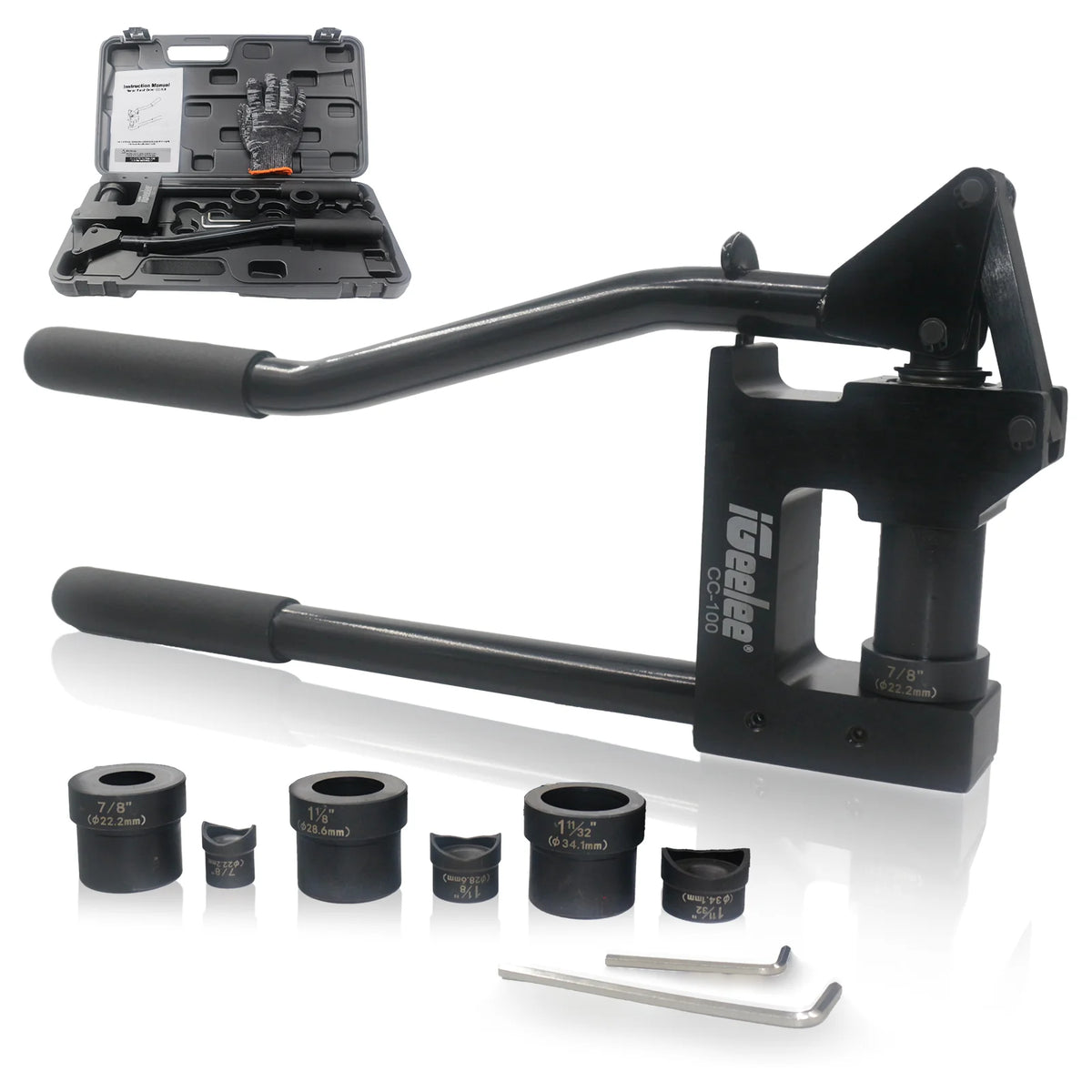 IGeelee CC-100 Steel Stud Puncher Set For Metal Sheets