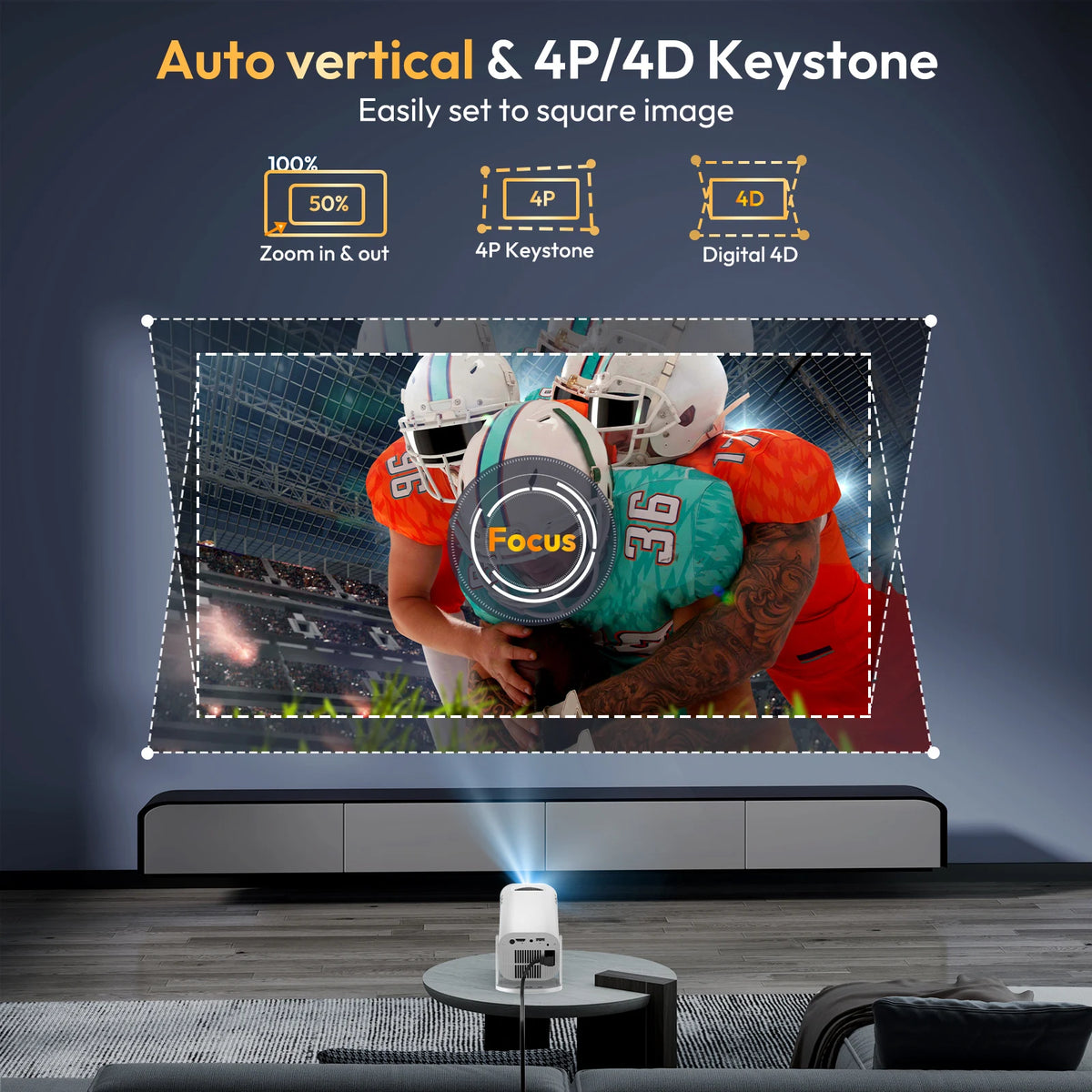 XGODY 4K Mini Projector With Android And Bluetooth Support