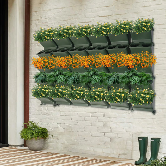 Bymaocar Hanging Planters Vertical Wall Mounted Flower Pot Holder