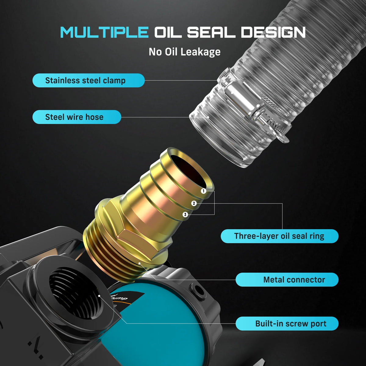 Seesii Electric Diesel Fuel Transfer Pump 12V Self Priming Kit