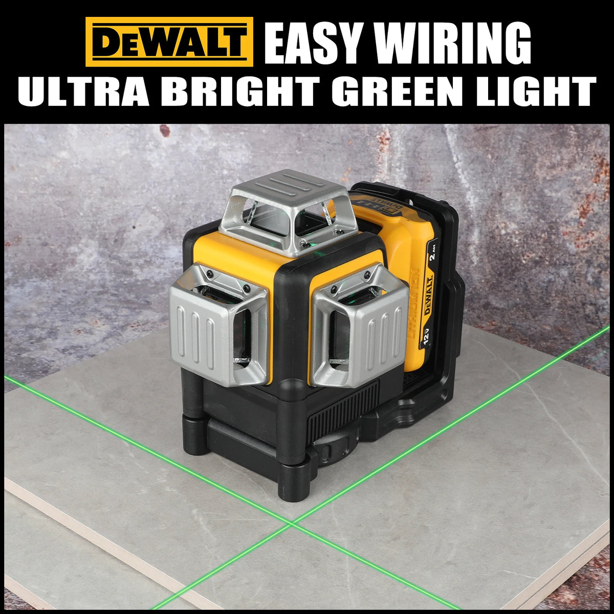 DEWALT 12V Green Laser Level 12-Line 360 Degree Vertical Horizontal