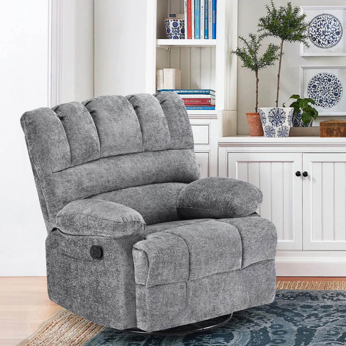 Farini Modern Swivel Rocker Recliner Chair For Living Room