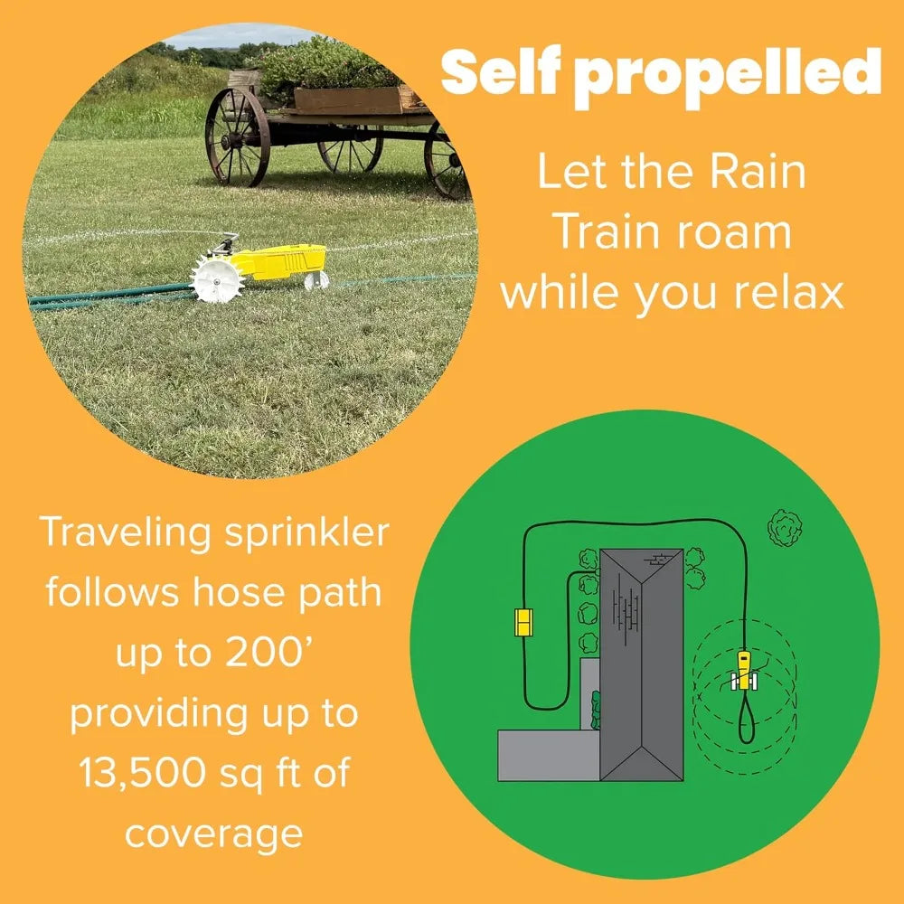 Automatic Traveling Water Sprinkler For Lawn And Garden Irrigation