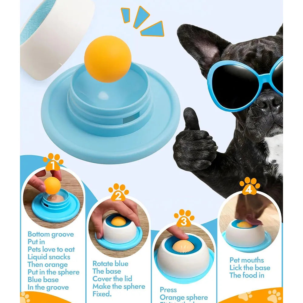 Non Slip Slow Feeder Lick Mat For Calming Pet Enrichment