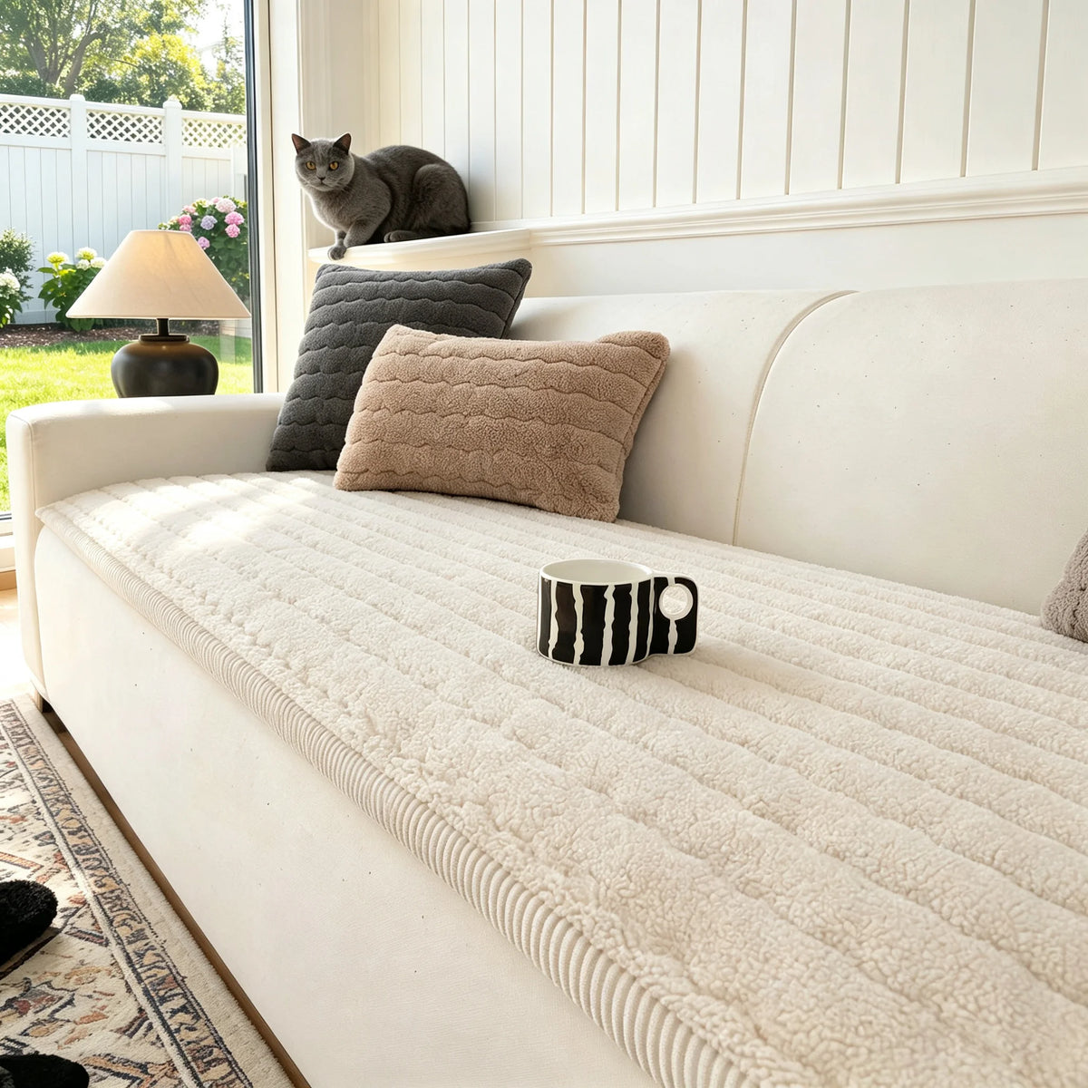 Durable Velvet Non Slip Decorative Home Sofa Cushion