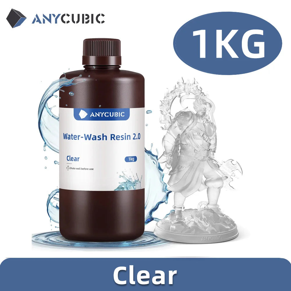 AnyCubic Water Washable 405nm UV Resin For 3D Printers