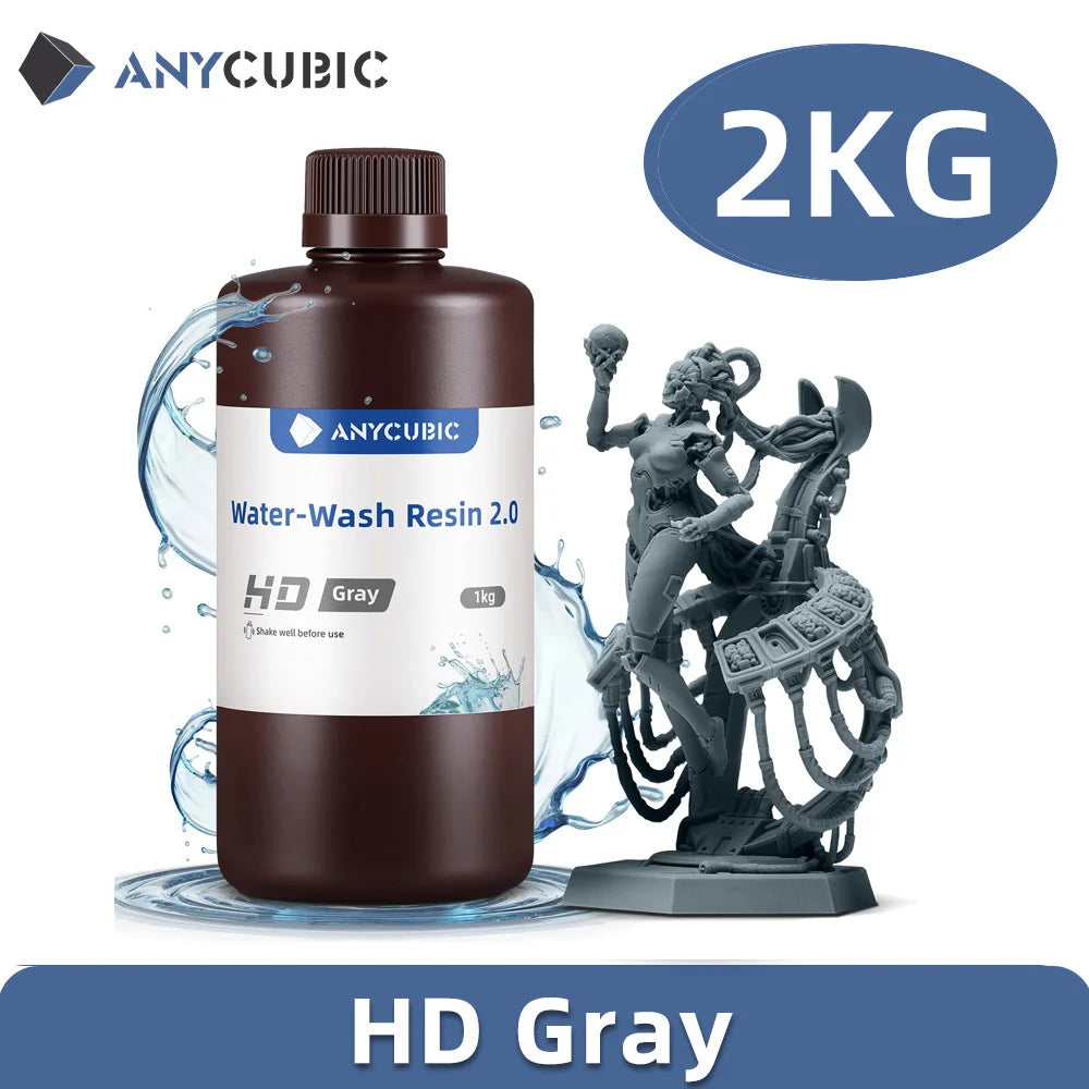 AnyCubic Water Washable 405nm UV Resin For 3D Printers
