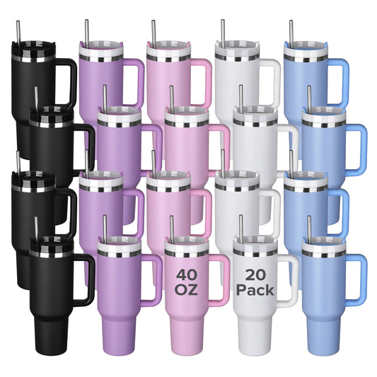 Fastsub Vacuum Tumbler With Handle And Straw Stainless Steel