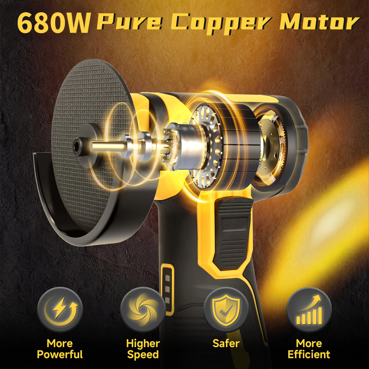 19800 RPM Mini Wireless Angle Grinder, Electric Grinding And Polishing Tool, Includes 1/2 Battery Lithium Electric Grinder, Suitable For Metal, Wood, Stone And Concrete, Precision Polishing Machine, A Perfect Gift Choice For