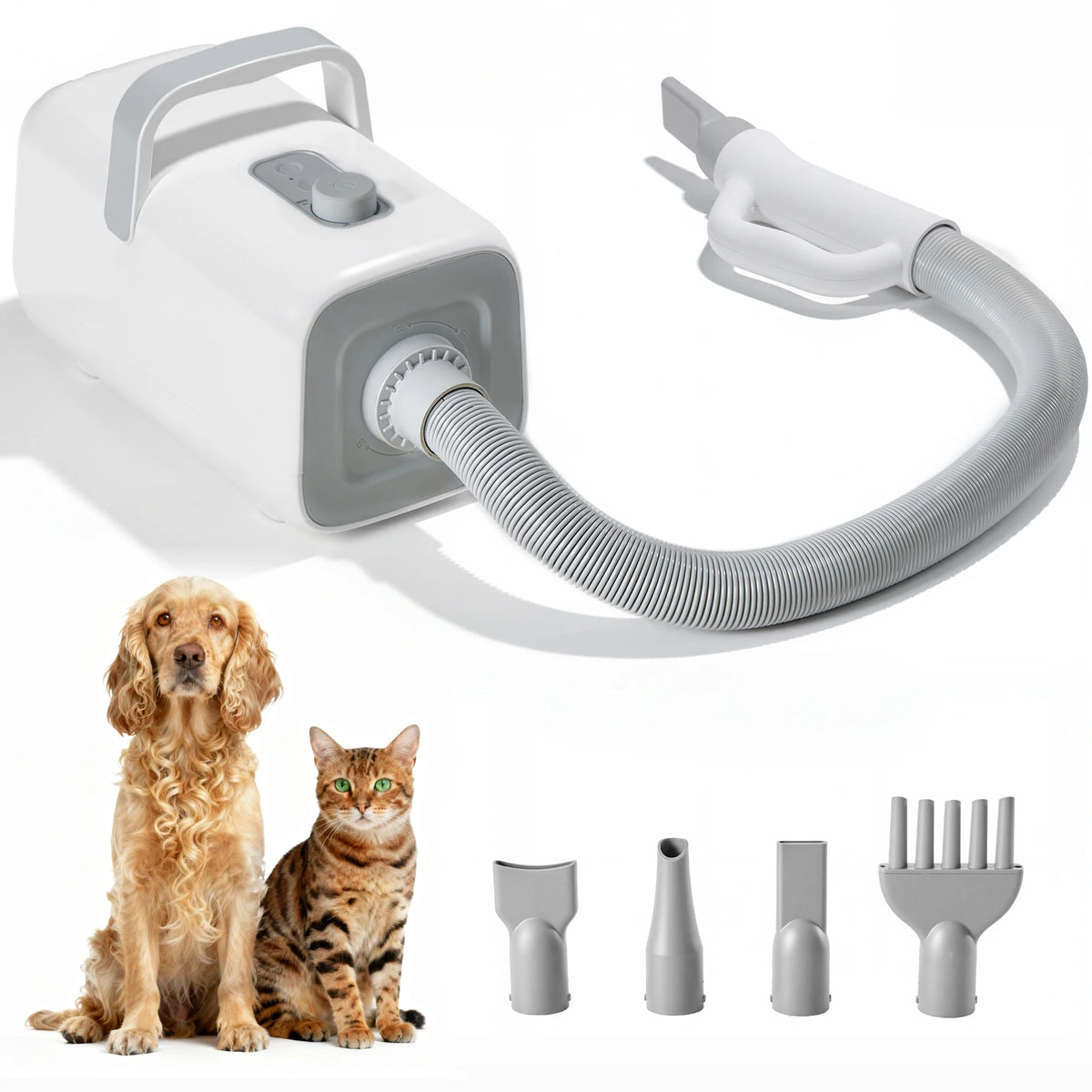 JHK Pet Grooming Vacuum Kit With Adjustable Heat Blow Dryer