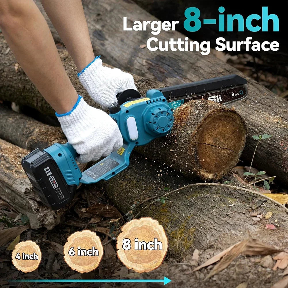 Seesii 2 In 1 Cordless Pole Saw And Mini Chainsaw For Tree Trimming