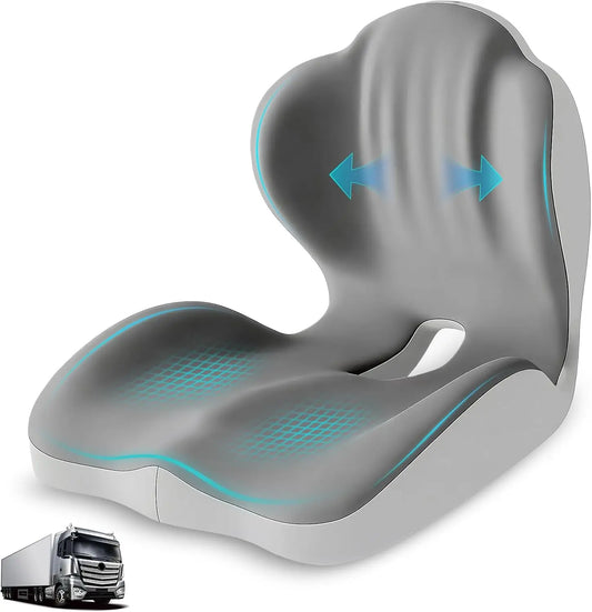 Ergonomic Memory Foam Seat Cushion Lumbar Office Car Back Support