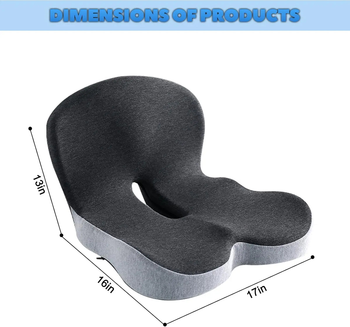 Memory Foam Office Chair Seat Cushion With Breathable Backrest Support