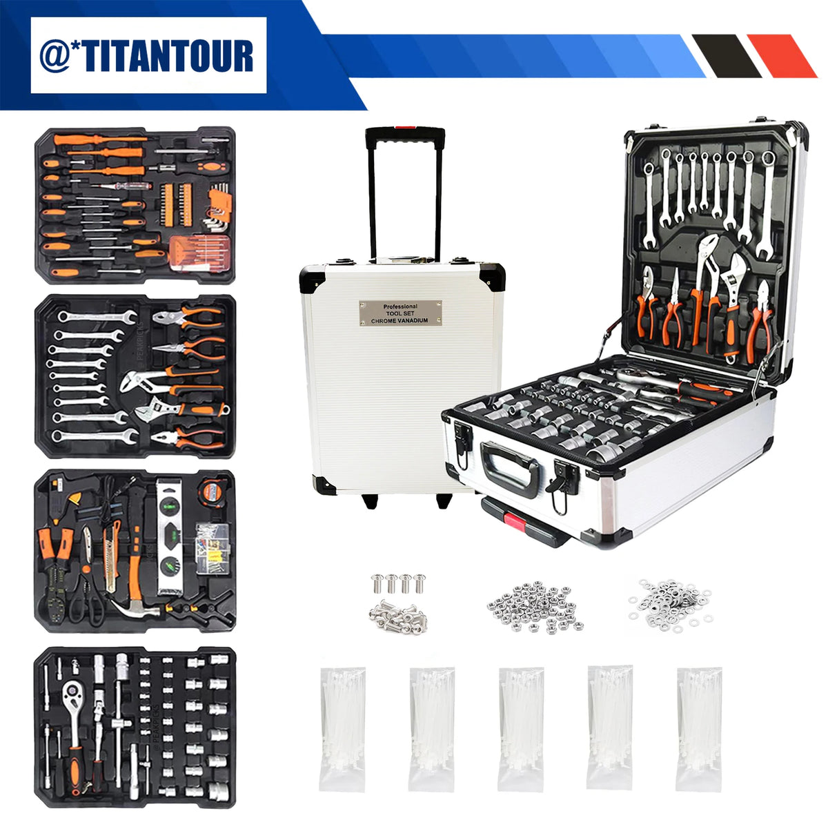 999-Piece Professional Industrial Repair Tool Set With Wrench