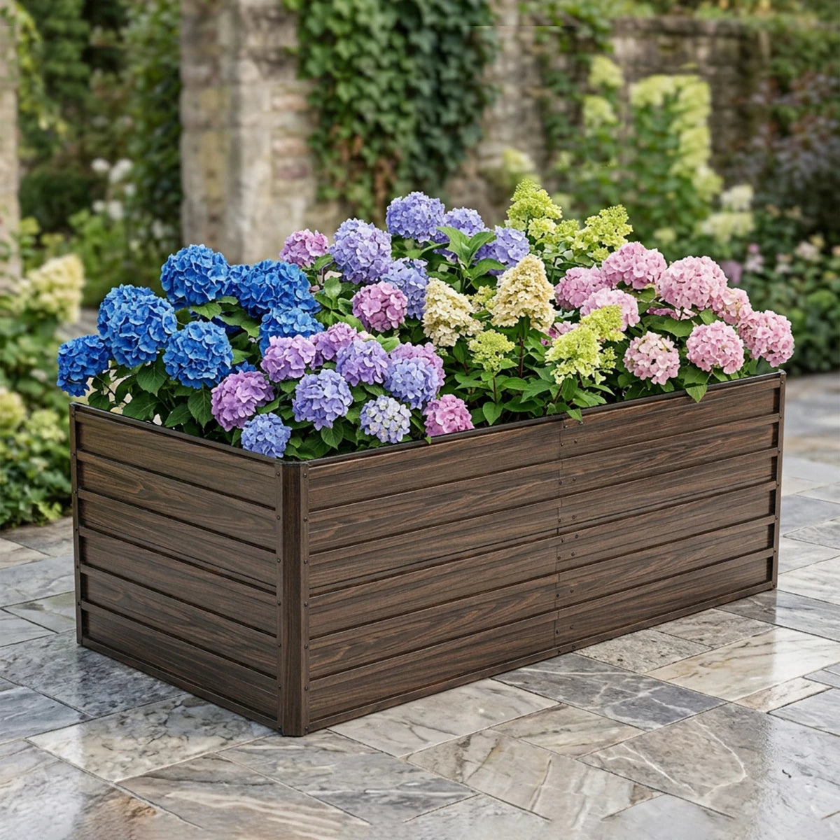 Rustproof Steel Raised Garden Bed Planter With Drainage