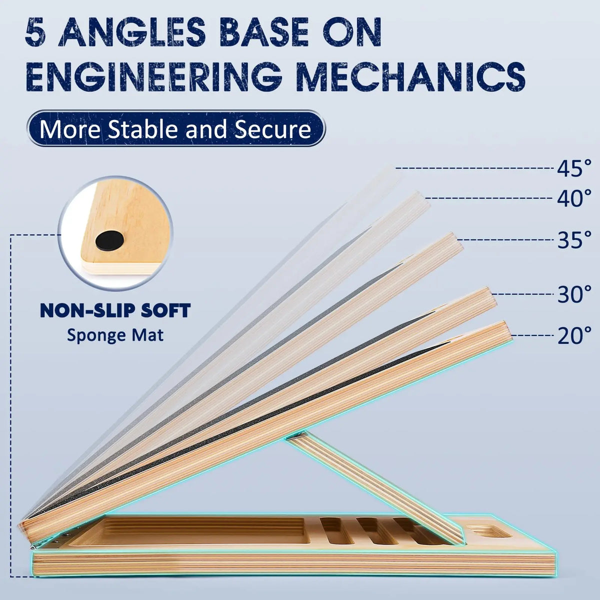 2‑in‑1 Wooden Balance Board & Calf Stretcher Slant Board, Adjustable Angles Non‑Slip Wooden Foot Stretching Board for Ankle Heel Leg Stretch, Core Strength Balance Training, Physical Therapy Home Gym Workout Equipment