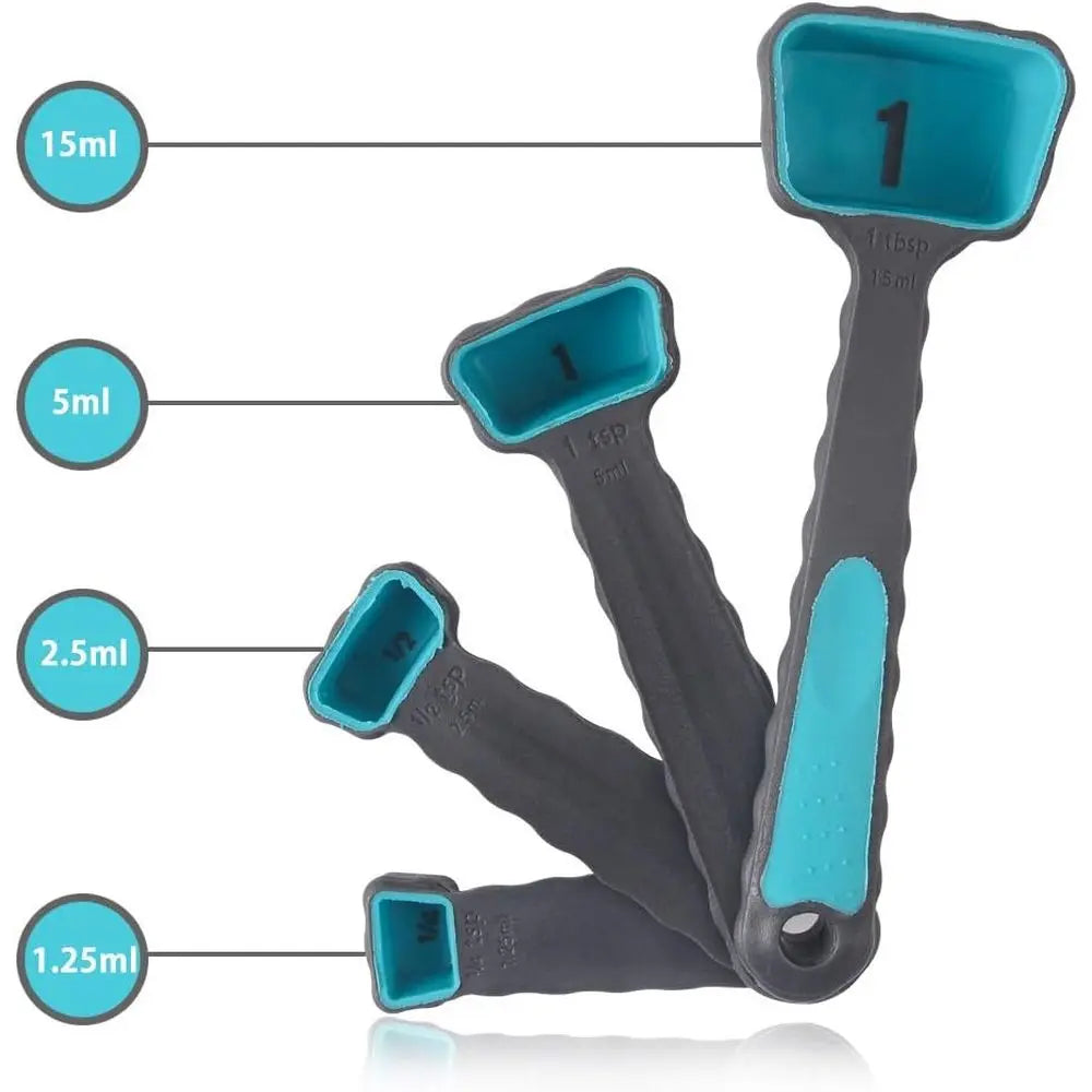 Collapsible Measuring Cups And Spoons 8 Piece Kitchen Set
