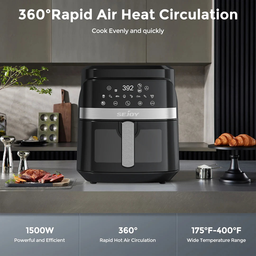 SEJOY Air Fryer 8 In 1 Electric Oven Oilless Cooker