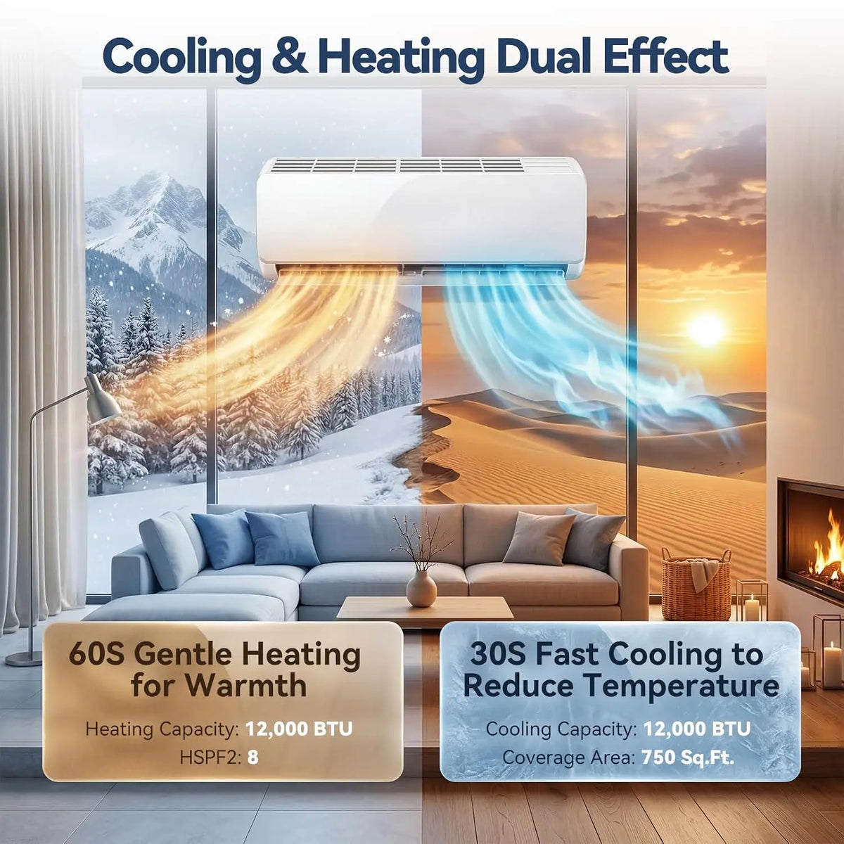 Ductless Mini Split Air Conditioner With Heat Pump System