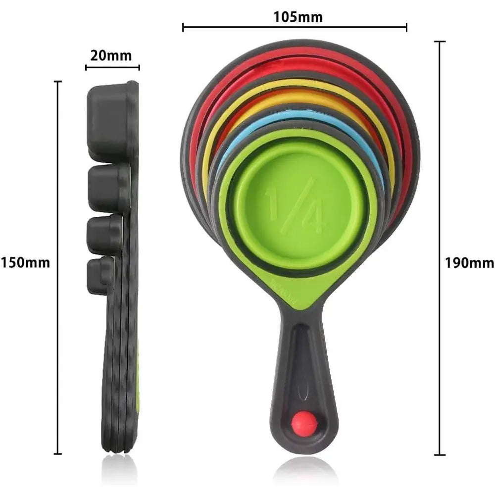 Collapsible Measuring Cups And Spoons 8 Piece Kitchen Set