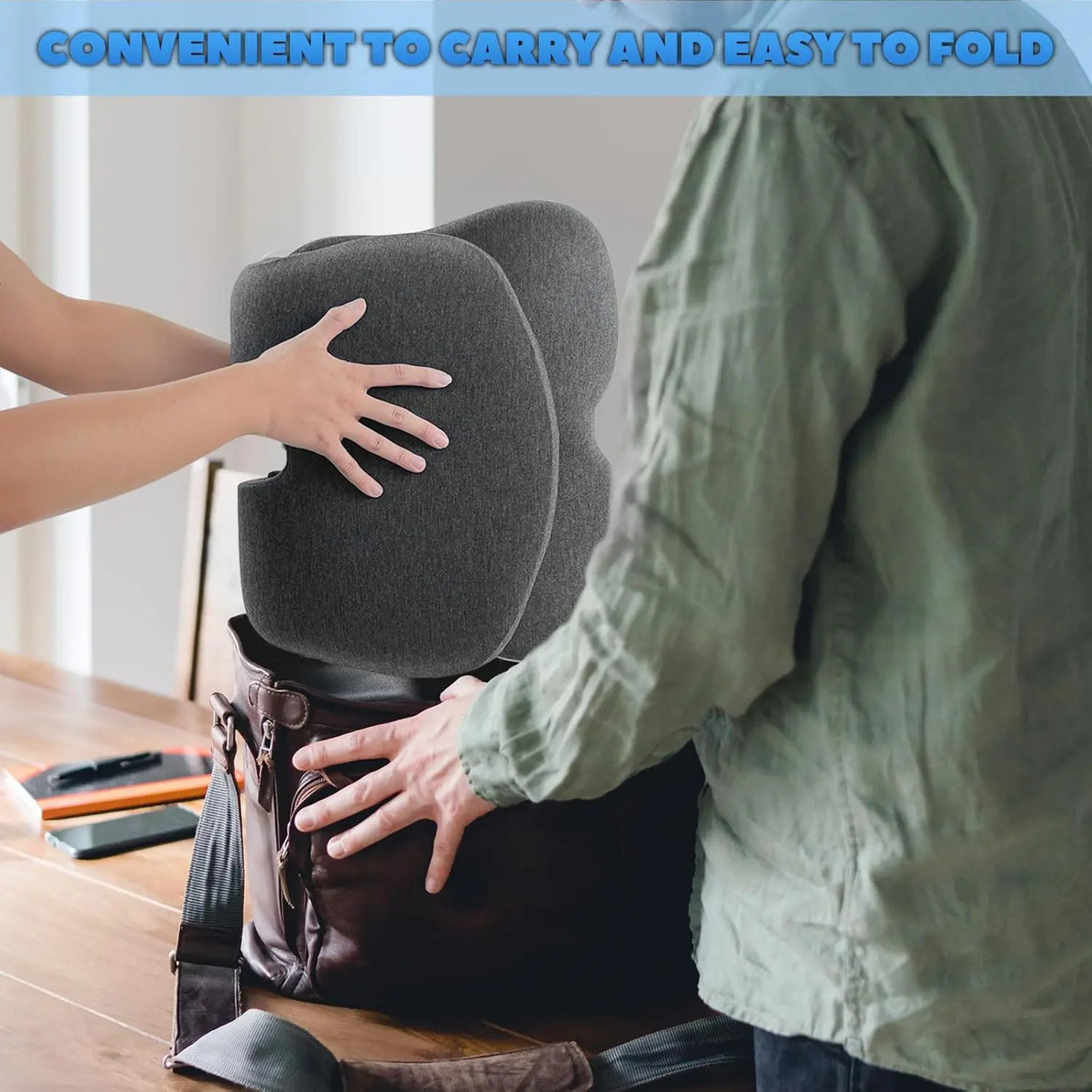 Memory Foam Office Chair Seat Cushion With Breathable Backrest Support
