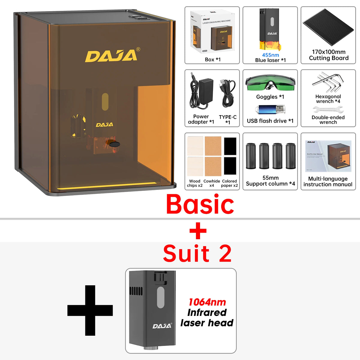 DAJA DJ6 Pro Laser Engraver for Metal Wood Acrylic Jewelry